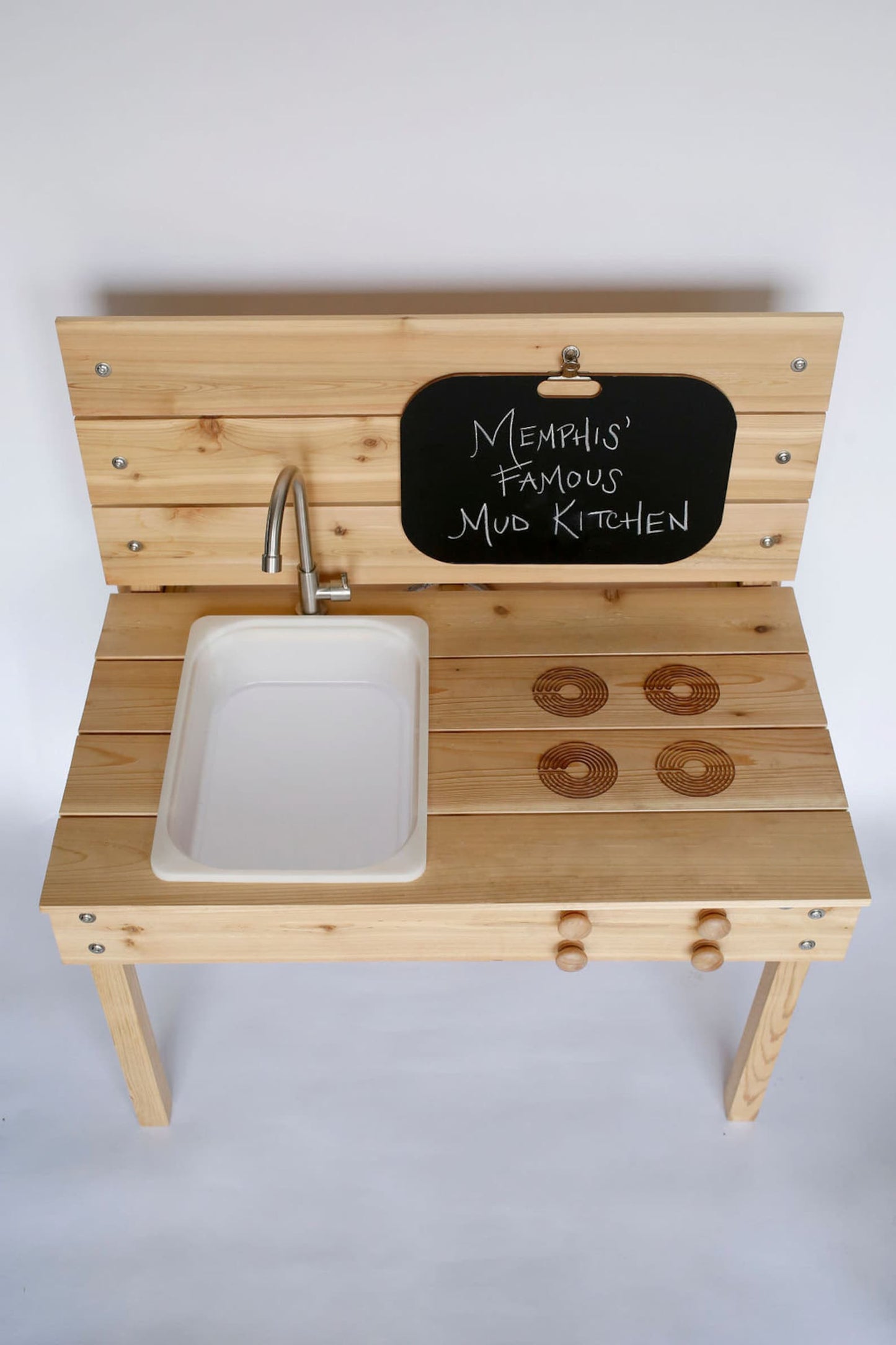Handcrafted Cedar Mud Kitchen & Water Table: Outdoor Sensory Play