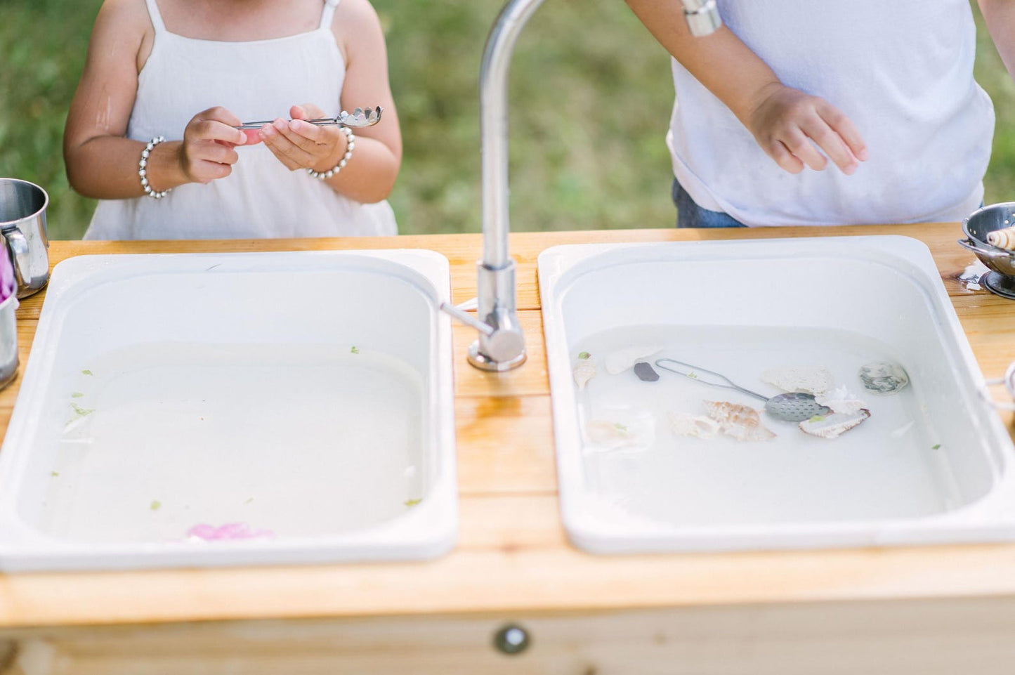 Outdoor Sensory Table and Water Table Combo with Faucet- Made In USA