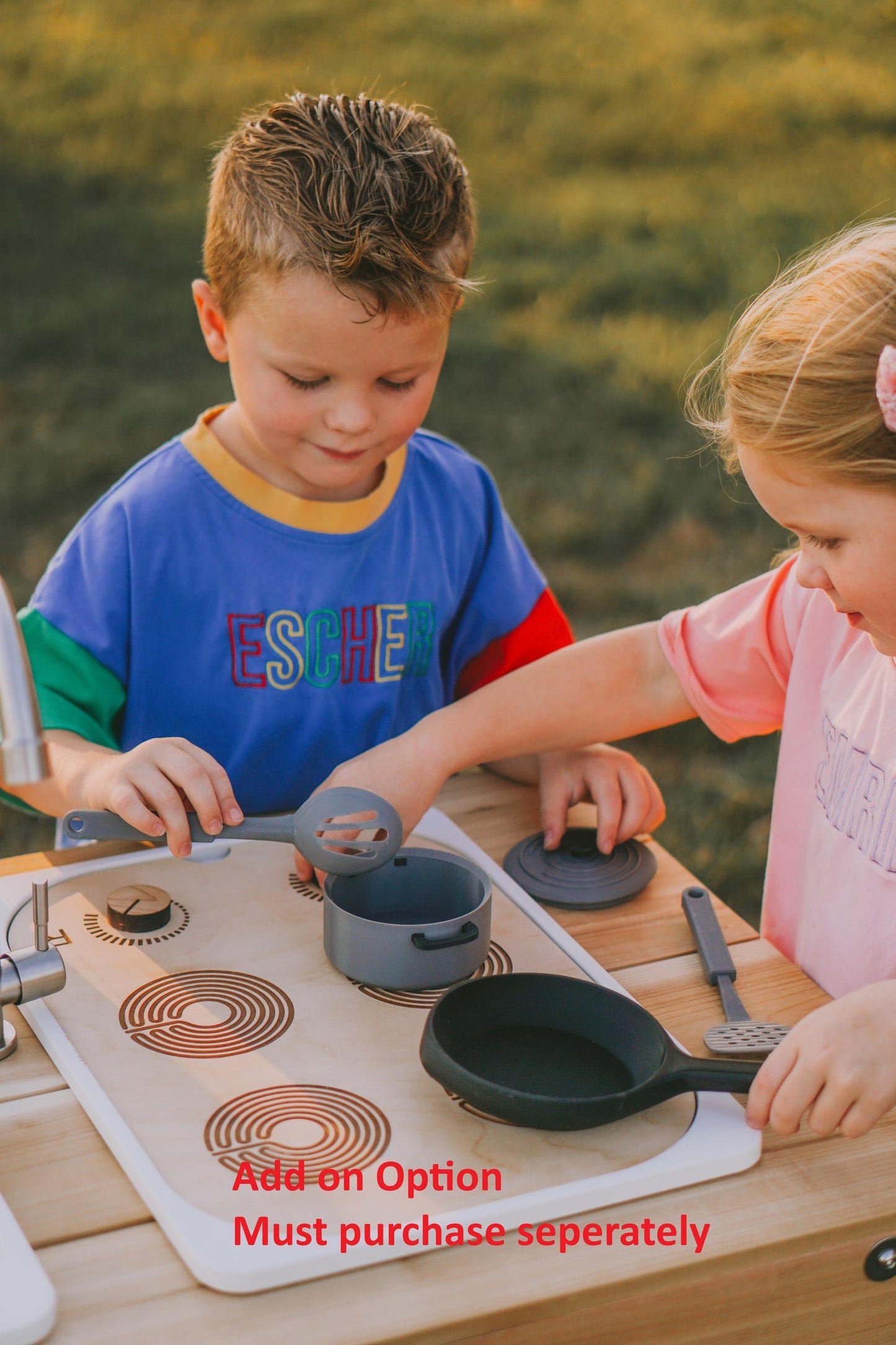 Outdoor Sensory Table and Water Table Combo with Faucet- Made In USA