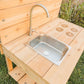 Cedar Mud Kitchen with Stainless Steel Sink | Outdoor Kids Play, Montessori Toy