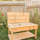 Cedar Mud Kitchen with Stainless Steel Sink | Outdoor Kids Play, Montessori Toy