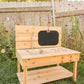 Cedar Mud Kitchen with Stainless Steel Sink | Outdoor Kids Play, Montessori Toy