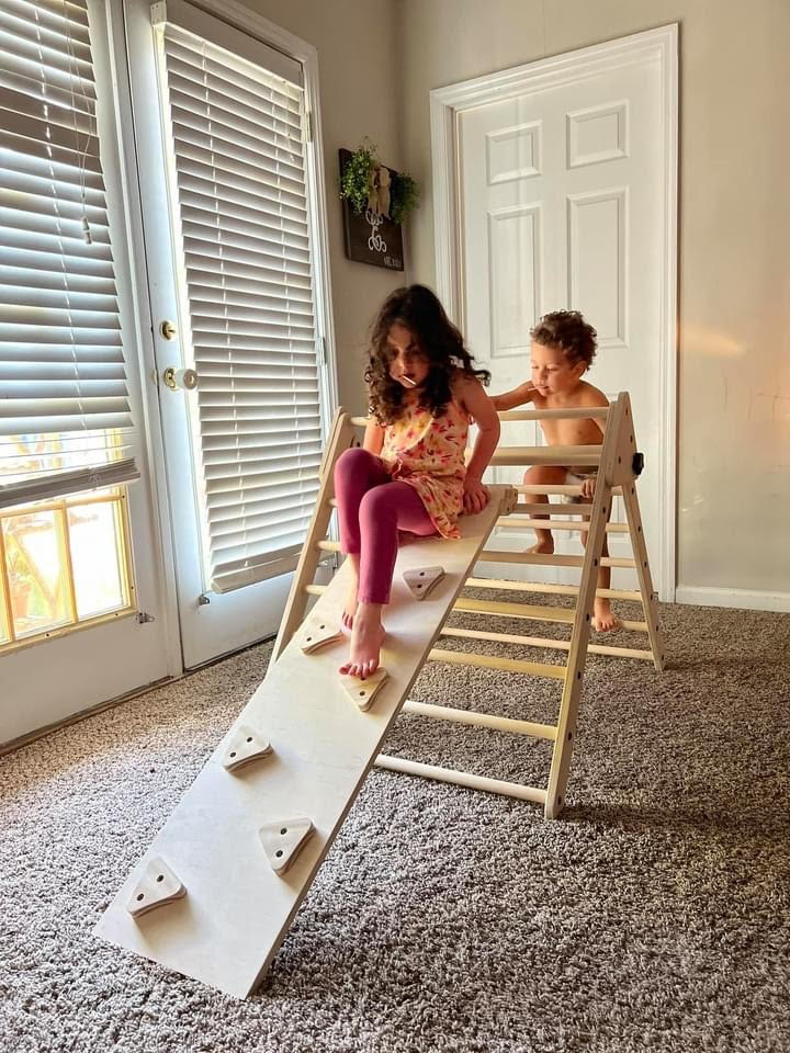 Large Pikler Triangle with Ramp/Slide