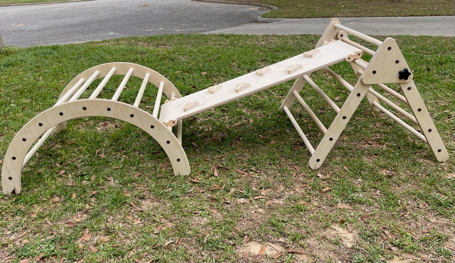 Regular Pikler Set (Regular Triangle, Arch and Ramp/Slide)